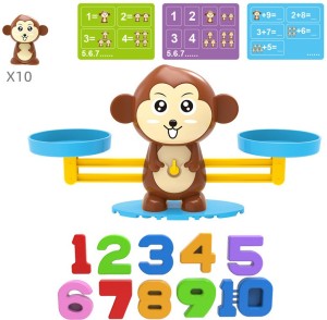 Kadron Monkey Hanging Banana Balance Mathematics Addition and Subtraction Balance Parent-Child Interactive Teaching Game Intellectual Development Toy 