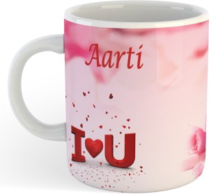 ADN21 All Day New Printed Premium I Love You Aarti Ceramic Coffee , Best  Gift For Aarti etc. Ceramic Coffee Mug Price in India - Buy ADN21 All Day  New Printed Premium