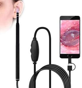 No Need USB Ear Cleaning Endoscope Ear Inspection Scope with Lights Ear Otoscope with 6 Adjustable LEDs IOS Wireless Ear Scope 720HD Smartphone and Tablet Earwax Cleaning Camera Tool For Android 