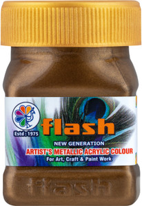Flipkart.com | FLASH Metallic Color (Teak, 50ml)