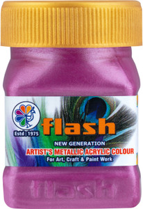 Flipkart.com | FLASH Metallic Color (Magenta, 50ml)