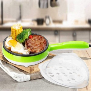 2 In 1 Mini Electric Frying Pan And Egg Cooker Boiler Steamer