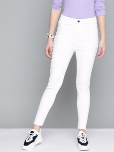 HARVARD Super Skinny Women White Jeans 