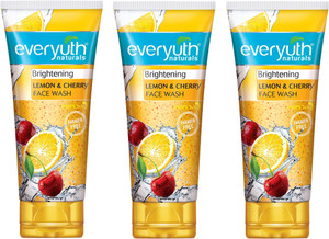 Gel Nettoyant Visage Everyuth Lemon & Cherry 100 G - Éclaircissant, Anti-taches, SPF 5