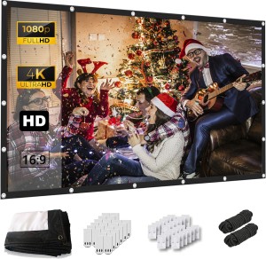 Anti-Light Projection Screen Foldable and Portable for LED Projectors Good for Day Time 100inch 