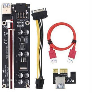 Soko Mining PCI-E GPU Riser V009S - 6-Pin + Molex Powered For Ethereum & Crypto Mining Rigs