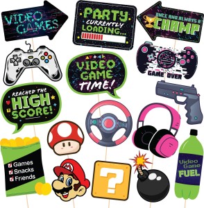 ZYOZI Funny Game Zone - Pixel Video Game Party or Birthday Party Photo  Booth Props Kit - 16 Piece Photo Booth Board Price in India - Buy ZYOZI  Funny Game Zone -