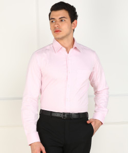 Raymond Men Self Design Formal Pink 