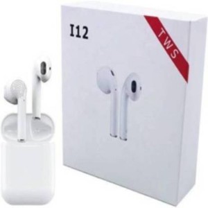 NHM 17248KLATEST i12 tws earpods Bluetooth Headset Price in India