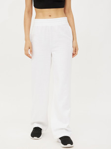 HARPA Solid Women White Track Pants 