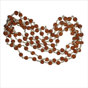 Rudraksha silver chain online Clearance