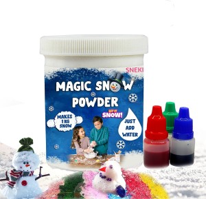 Fake Snow Powder Christmas/Arts and Crafts Party Decoration NBRR Instant Snow Powder Xmas Magic Snow Powder Reusable Artificial Christmas Decoration 