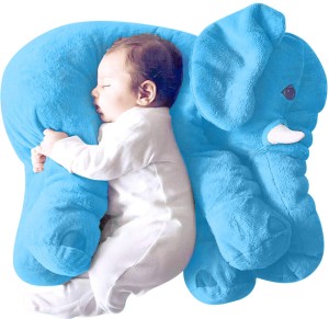 DearJoy Baby Elephant Pillow (Blue)  - 45 cm - Baby Elephant Pillow (Blue) . Buy  Elephant toys in India. shop for  DearJoy products in India. | Flipkart.com