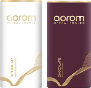 chocolate herbal cigarettes AOROM smokes-Chocolate Flavour-Pack of 5,100%Tobacco & Nicotine free Smoking Cessations Price in India AOROM HEBRAL SMOKES-Combo of Regular