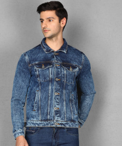 Sleeve Washed Men Denim Jacket 