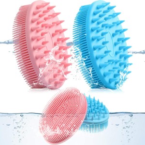 Safe Gentle and Soft Silicone Brush BD-02 Exfoliating and Massaging Brushes Rose Red 