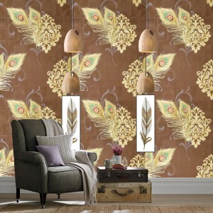 Indian Velvet Decorative Brown, Gold Wallpaper Price in India - Buy Indian  Velvet Decorative Brown, Gold Wallpaper online at 