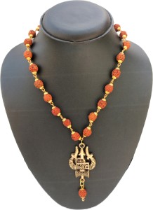 Jupiter Speaks Rudraksha Gold Mala With Shiv Trishul Damru Locket