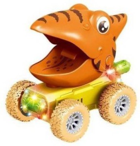 SR Toys Dinosaur Car Friction Powered Press & Go With Light & Music  (Multicolor) - Dinosaur Car Friction Powered Press & Go With Light & Music  (Multicolor) . shop for SR Toys