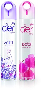 3x Godrej AER salle de bain parfum Bright acidulé Pétale Crush Violet Valley odeur 