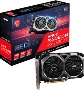 MSI Radeon RX 6600 MECH 2X 8G 本体 MSI Radeon RX 6600 XT MECH 2X 8G OCV1 GDDR6 8 GB AMD Radeon