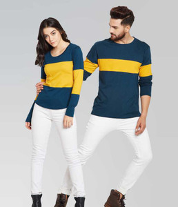 FineRogue Striped Couple Round Neck 