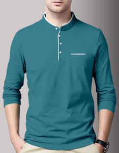 Solid Men Light Blue T-Shirt Price in India Buy Solid Men Light