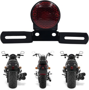Black Sidaqi Motorcycle Tail Light 40W 40-LED Dual Brake Light Integrated Turn Signal&Driving Light With License Plate Bracket for Harley 