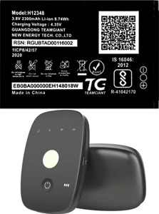 TokTon JIO WiFi Dongle M2S Jio Fi2 Wireless router/ Jio Fi2 4G/ M2 Hotspot/ H12348 Battery