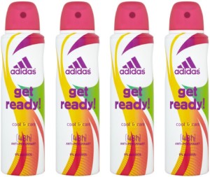 Shipley Fruncir el ceño Trueno ADIDAS Get Ready Deodorant Spray (Pack Of 4) - 150ml Body Spray - For Women  - Price in India, Buy ADIDAS Get Ready Deodorant Spray (Pack Of 4) - 150ml  Body Spray -