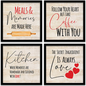 Kitchen Quotes Wall Art Paintings - Framed Wall Posters - Framed ...