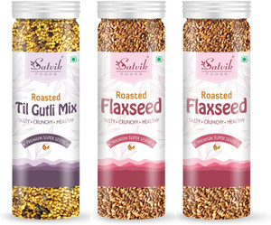 SATVIK FOODS Seeds Combo Pack Of 3 Flax Seed 2 And 1 Til Gotli- 510g