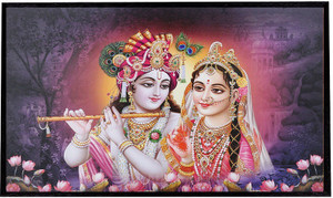 TS NANDA TS NANDA RADHA KRISHNA UV TEXTURE Digital Reprint 14 inch x 20