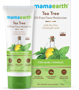 Image showcasing Mamaearth Tea Tree Oil-Free Moisturizer For Face For Oily Skin with Tea ...