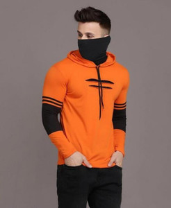 Panda Bear Men Orange, Black T-Shirt - Image 5