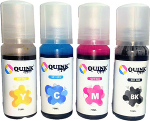 QUINK 003 Ink for Epson L3110 L3150 L3115 L3116 L3101 L1110 L3151 L3152 L3156 Black + Tri Color