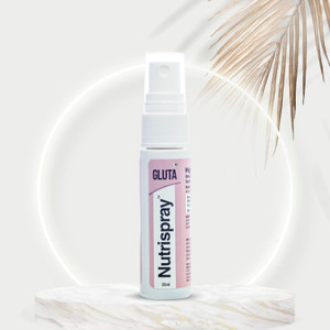 nutrispray glutathione spray 3 shades lighter claim Gluta/2 sprays twice per day/Product Size 25ml -100 sprays Price in India Nac Glutathione Available Options:100mg X 10pk Eracos Glutathione Whitening Face Wash
