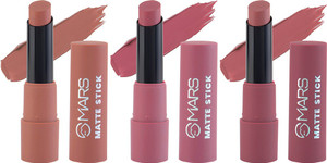 MARS 3 Peach And Nude Matte Lipstick Set To Lift Up Light Your Mood