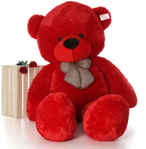 dark red teddy bear