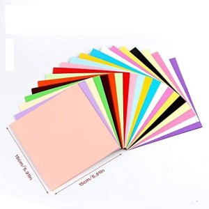 Lioyh Origami Colored Paper 50 Sheets of High Quality Paper Origami Bright Colored Single Side for Handicrafts 