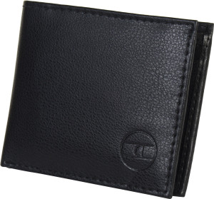 IBEX Men's Black Faux Leather Wallet - Two Fold Design With Multiple Card Slots & Currency Pockets - View #3