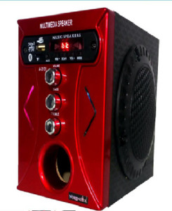 world voice Gold Series Red Bluetooth Speaker - Image 3