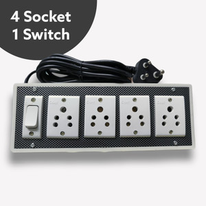 Ziltos 1 Switch with 3 Yard wire 4 Socket Extension Boards Price in ...