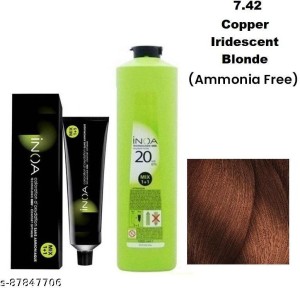 INOA Hair Color No  Medium Brown Copper Irize 60G 20Vol 6% Developer  1000ML , Medium Brown Copper Irize - Price in India, Buy INOA Hair Color No   Medium Brown Copper