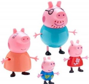 JAMINDR TOYS Peppa Pig Family Toy Cartoon Toys for Children Games, Set of 4  (Multicolor) - Peppa Pig Family Toy Cartoon Toys for Children Games, Set of  4 (Multicolor) . Buy Pig