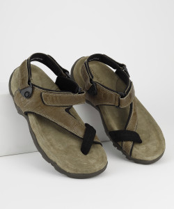WOODLAND Men Khaki Flats - Buy WOODLAND 