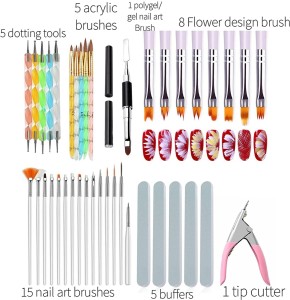 Shivoria Pack of 40 Nail Art tools-DIY Nail art/ Nail extension Tool kit  Price in India - Buy Shivoria Pack of 40 Nail Art tools-DIY Nail art/ Nail  extension Tool kit online