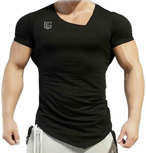 THE EG STORE Solid Men Scoop Neck Black 