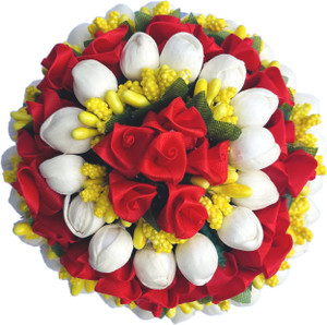 Künstlicher Gajra-Haarschmuck – Pack Mit 4 Stück In Weiß