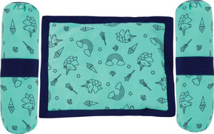 Babyhug Head Shaping Mustard Seed Rai Pillow Unicorn Print - Sea Green main image 0